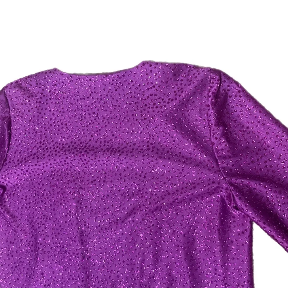 Vintage Act 1 Glitter Purple Pantsuit Size Medium